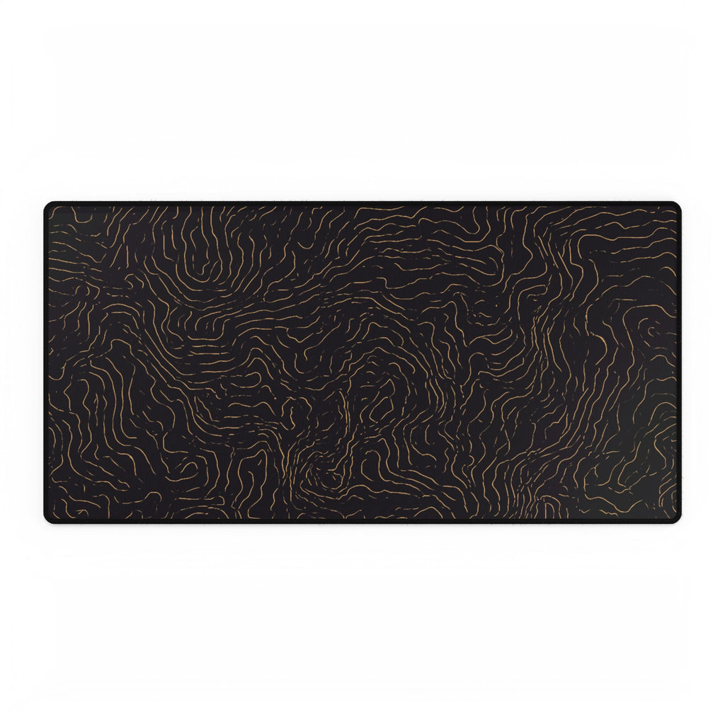 Contour Desk Mat – Gold Topographic Desk Pad