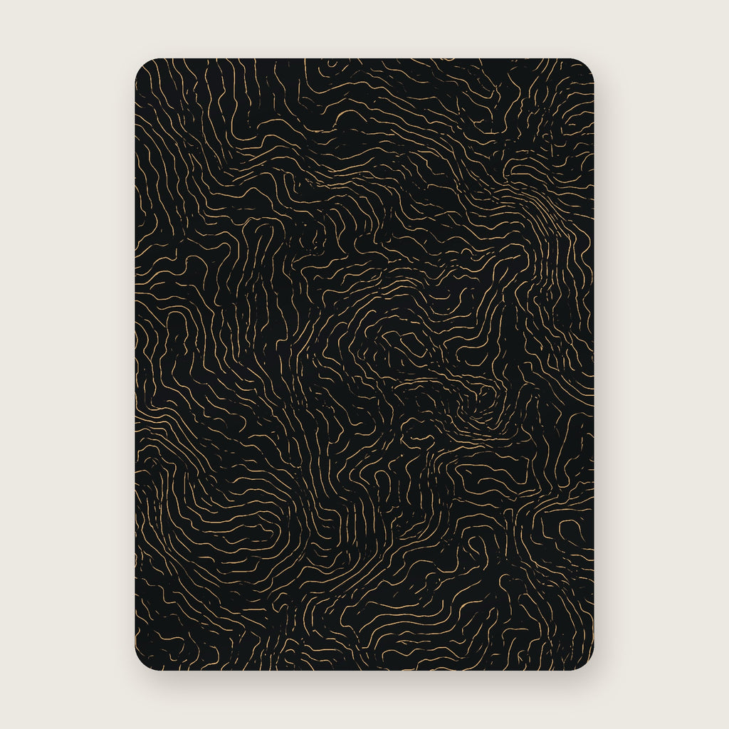Contour Blanket – Gold Topographic Sherpa Fleece Blanket