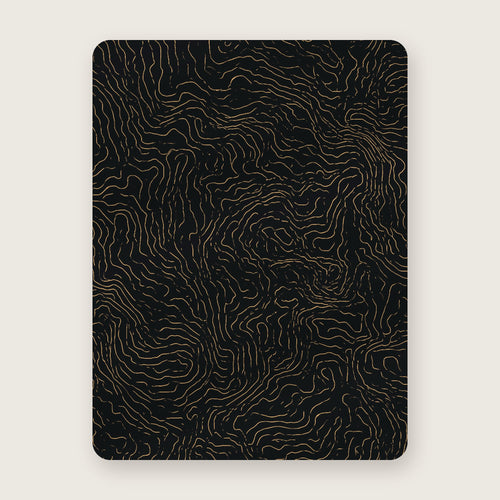 Contour Blanket – Gold Topographic Sherpa Fleece Blanket
